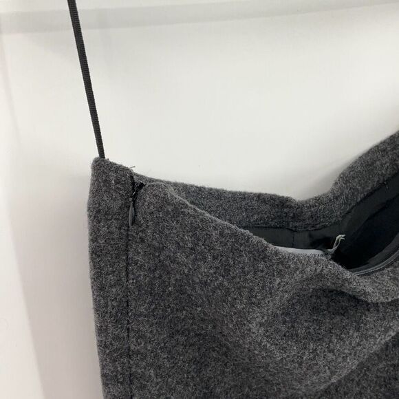 ZARA Gray Strapless Wool Limited Edition Tube Draped Maxi Dress Small - Picture 9 of 12